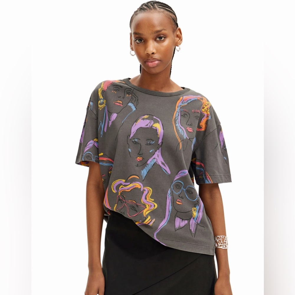 Desigual Graphic Women's Top - Multicolor